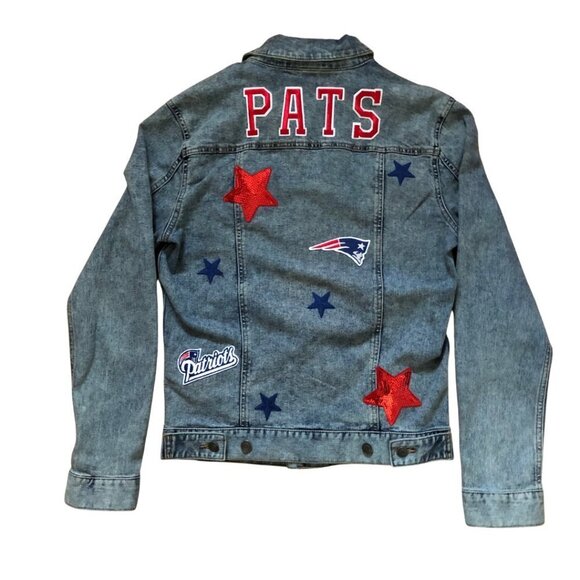 New England Patriots Denim Jacket - Picture 1 of 4